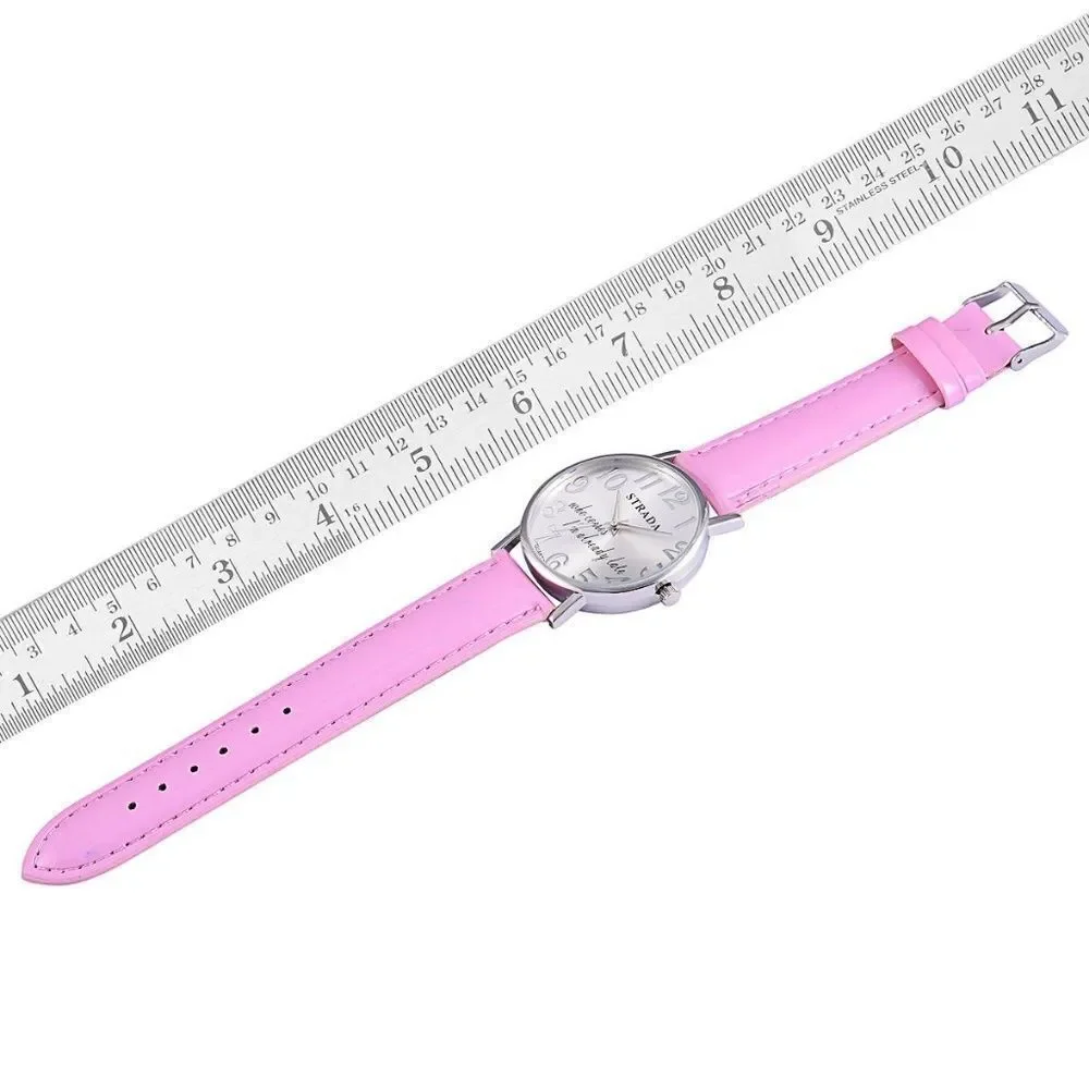 STRADA Watch Austrian Crystal Pink